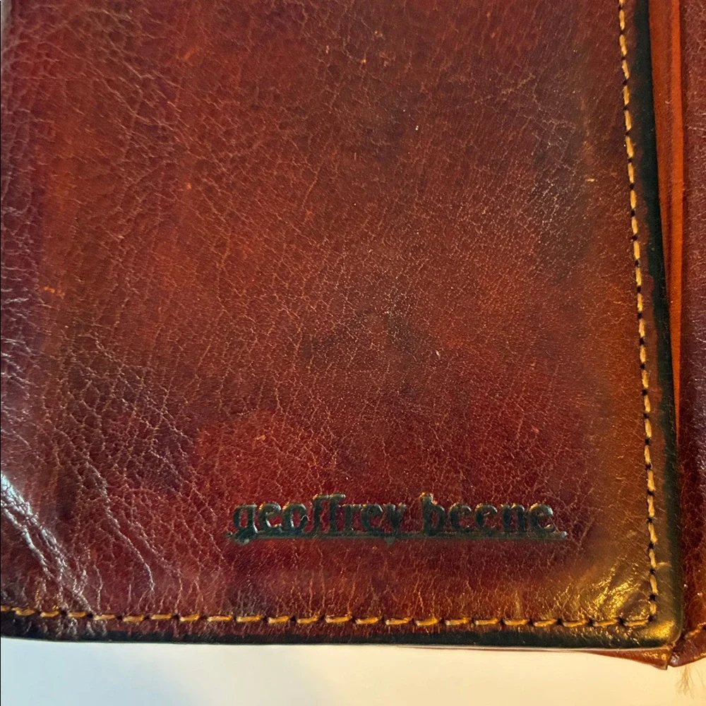 Geoffrey Beene Brown Leather Wallet